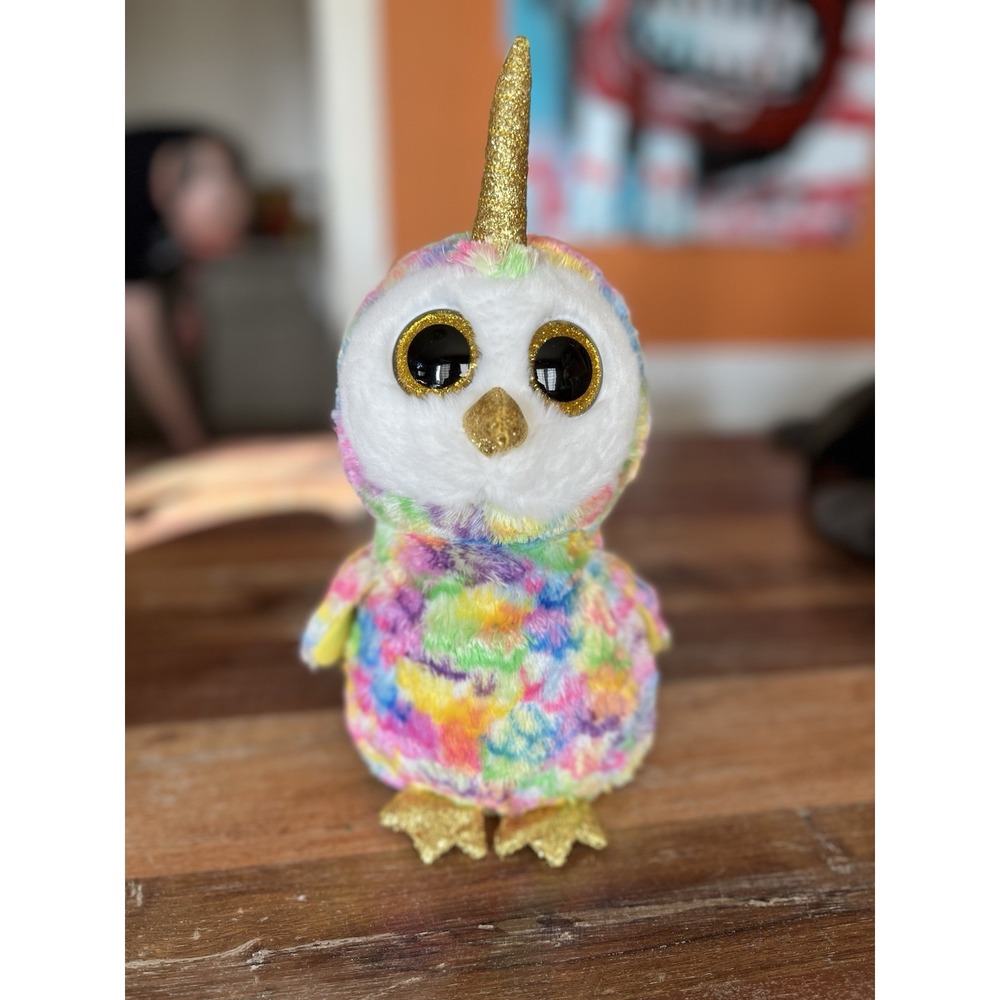 Ty Beanie Boos 6" Enchanted The Unicorn Owl Plush Stuffed Animal